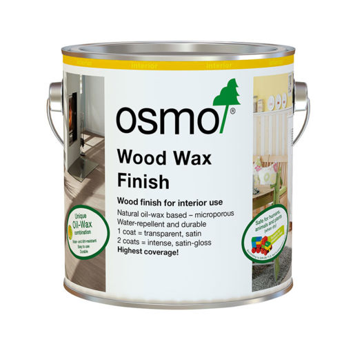 Osmo Wood Wax Finish Intensive, White Matt, 2.5L Image 1